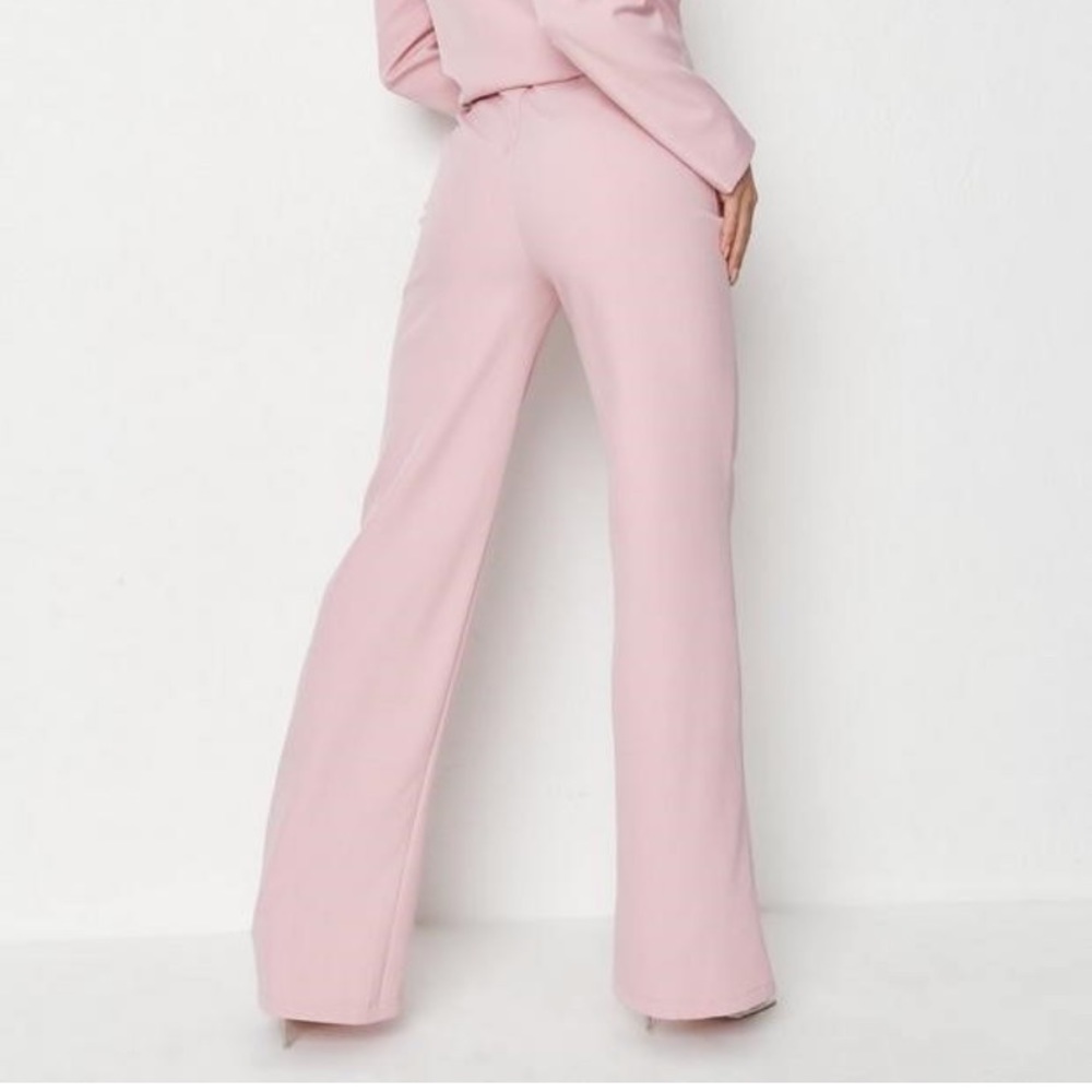 Pink Split Hem Pants - Picture 3 of 4
